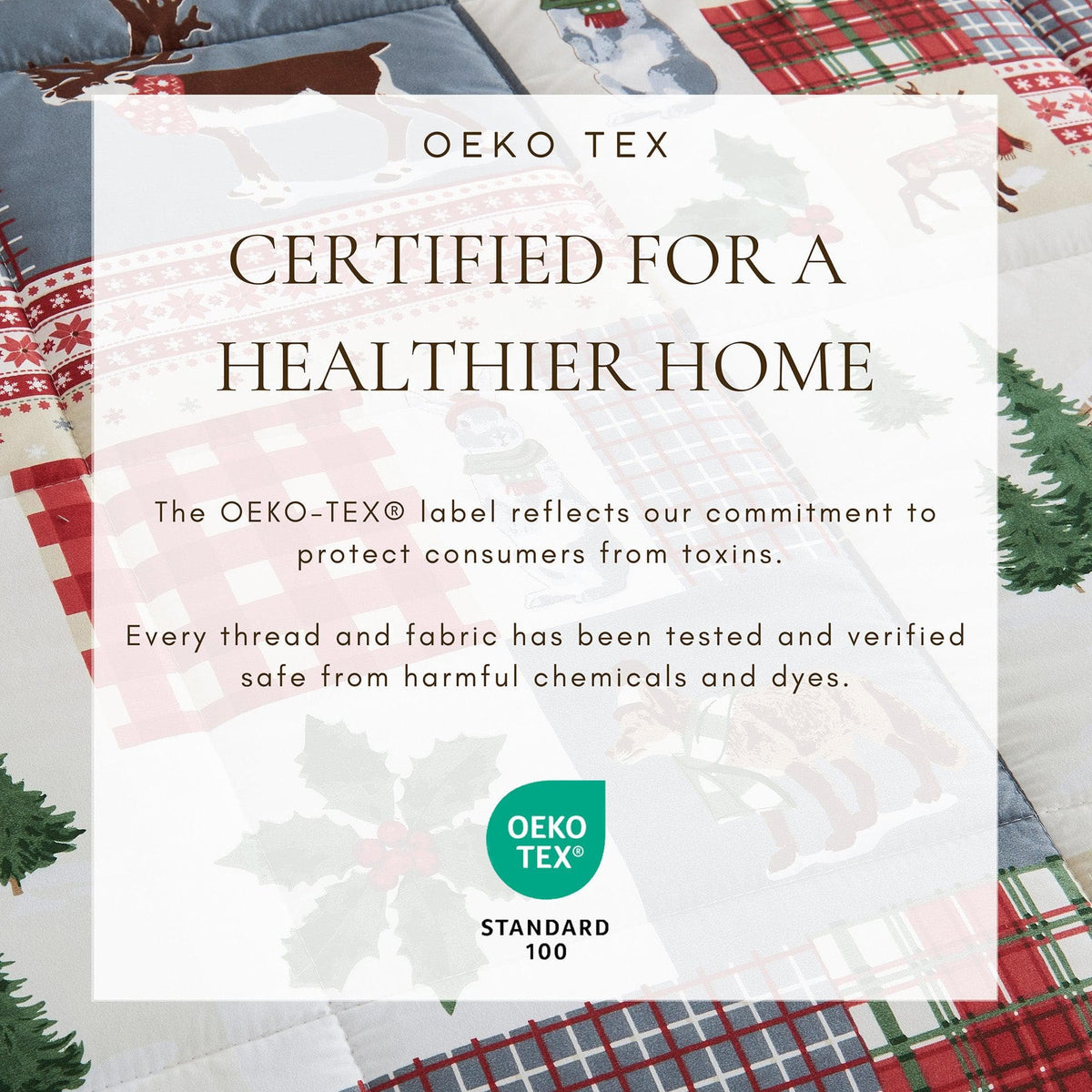 Reversible Christmas Comforter and Sham Set - Holiday / Lodge Odette Collection