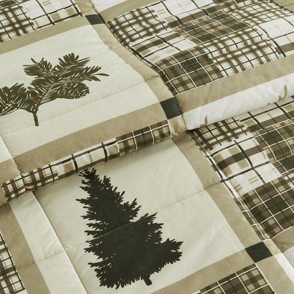 Reversible Christmas Comforter and Sham Set - Holiday / Lodge Odette Collection