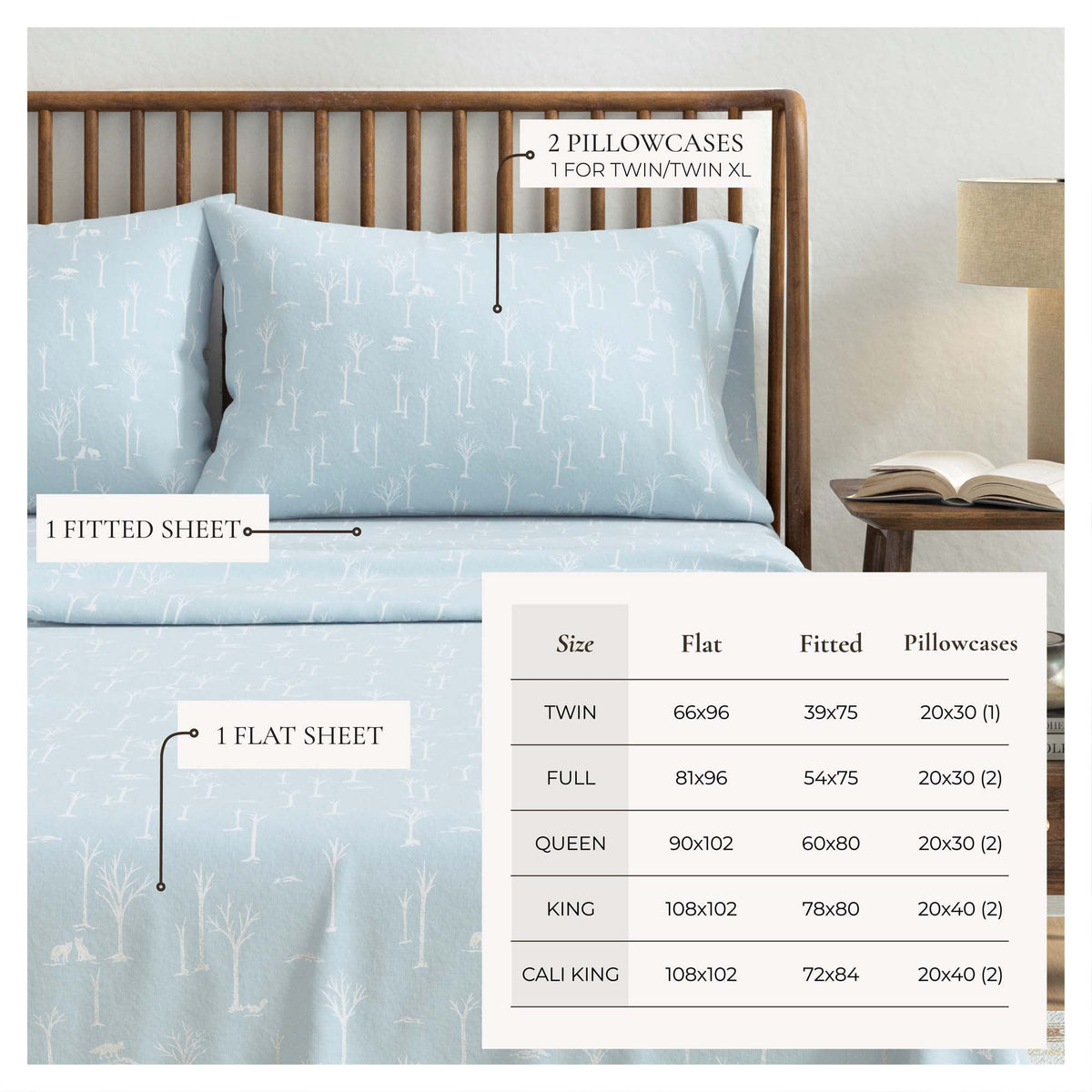 Turkish Cotton Flannel Sheet Set - Elevated Lodge Collection