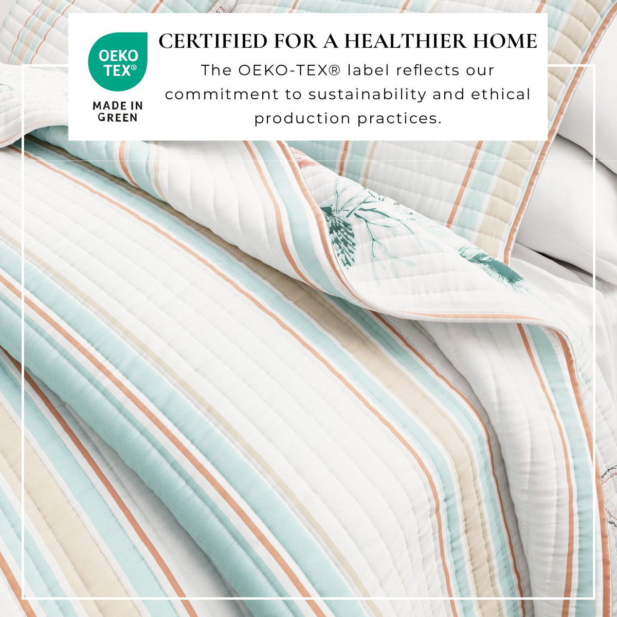 Coastal Printed Cotton Quilt Set - St. Augustine Collection